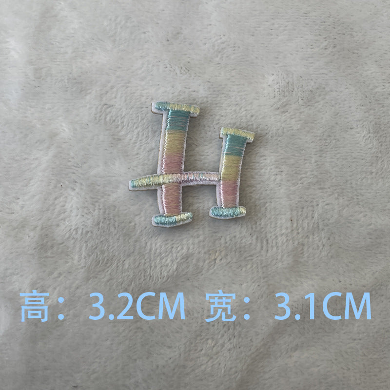 Wholesale Colorful 26 English letters embroidered patch